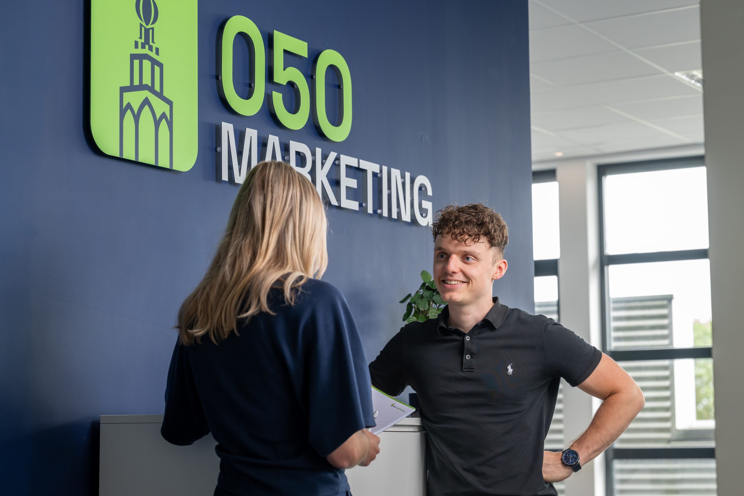 Digitaal bureau Groningen: Rients en Sanne bij 050 Marketing
